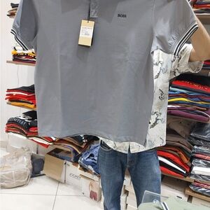 Boss Men's Polo in Classic Gray